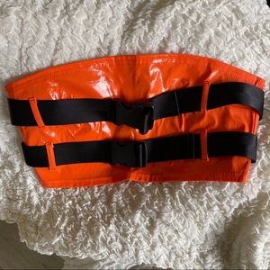 Dolls Kill Orange Buckle Top